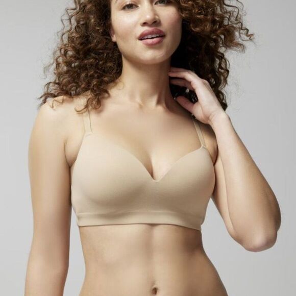 Soma 36DD Tan Nude Wireless Full Coverage Bra Intimates Smooth Comfort Enbliss - Picture 2 of 8